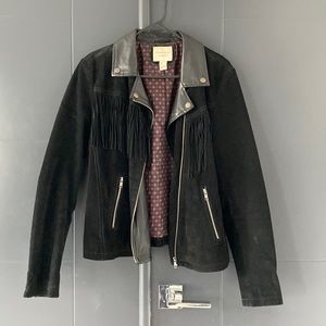 Forever 21 Black Suede Fringe Jacket